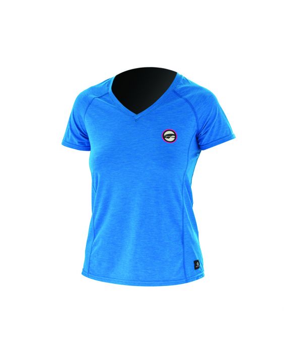 Prolimit - UV shirt for women with short sleeves - Bright blue / pink