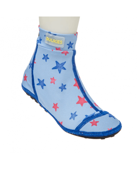Duukies - UV Beach Socks for boys - Blue Red Stars - Blue