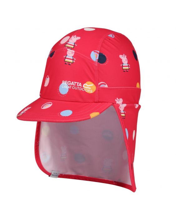 Regatta - Sun cap with neck protection for toddlers - Peppa Pig - Bright Blush