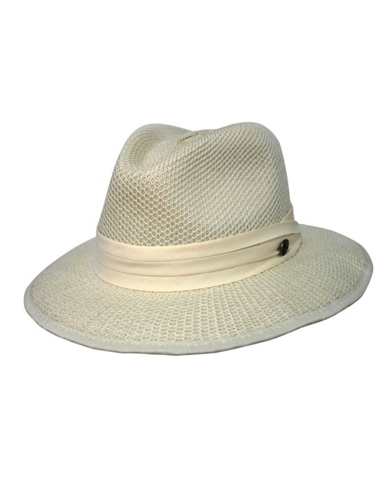 Rigon - UV fedora hat for men - Mandalay - Cream white
