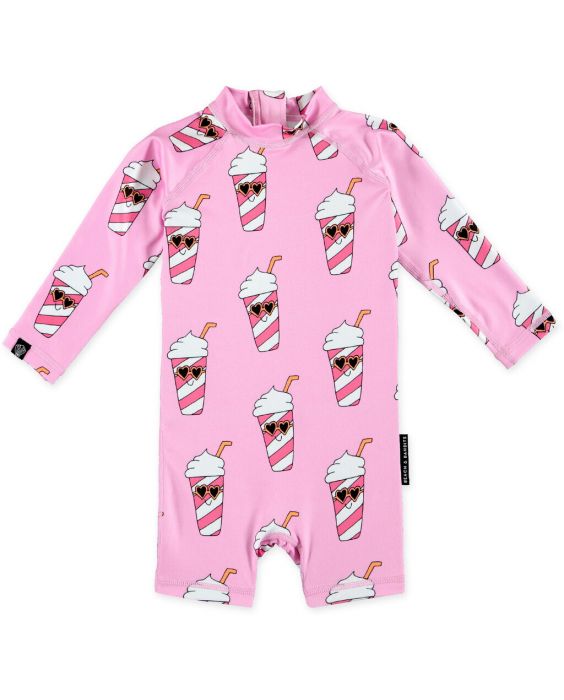 Beach & Bandits - UV Swimsuit for babies - Long sleeve - UPF50+ - Shake it - Pink
