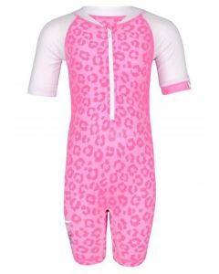 JUJA -  UV Swim suit for babies - short sleeves - Leopard - Pink