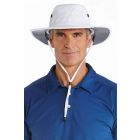 Coolibar - UV Shapeable Wide Brim Hat for men - Leo - White/Carbon 