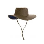 Coolibar - UV Shapeable Wide Brim Hat for men - Leo - Khaki/Navy