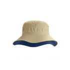 Coolibar - UV Reversible Bucket Hat for adults - Landon -Tan/Navy