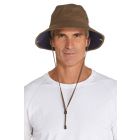 Coolibar - UV Featherweight Bucket Hat for men - Chase - Khaki/Navy