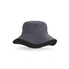 Coolibar - Wendbarer UV-Buckethut für Erwachsene - Landon - Carbon/Schwarz