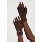 Coolibar - UV Fingerless Sun Gloves for adults - Ouray - UPF50+ - Chestnut