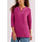 Coolibar - UV Tunic Top for women - Oceanview - Solid - Warm Angelica