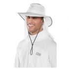 Coolibar - Convertible UV Boating hat with neck flap for adults - White