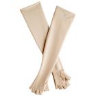 Coolibar - UV Long Fingerless Sun Gloves for adults - Perpetua - Beige