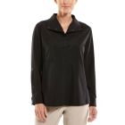Coolibar - UV Funnel Neck Tunic Top for women - Catona - Shadow Stripe - Black 