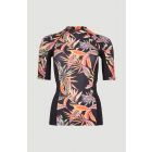 O'Neill - UV Swim shirt with short sleeves for women - Anglet - UPF50+ - Black Tropical Flower