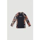 O'Neill - UV Swim shirt for girls with long sleeves - UPF50+ - Printed Skin - Black Tropical Flower