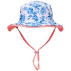 Snapper Rock - UV Bucket Hat for kids - Reversible - Cottage Floral - Blue/Pink