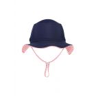 Snapper Rock - UV Bucket Hat for babies - White/Red - Navyblue