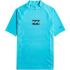 Billabong - UV Rashguard for boys with short sleeves - Waves All Day - UPF50+ - Bright Blue