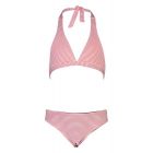 Snapper Rock - Halter Bikini for girls - Classic Stripe - Red/White