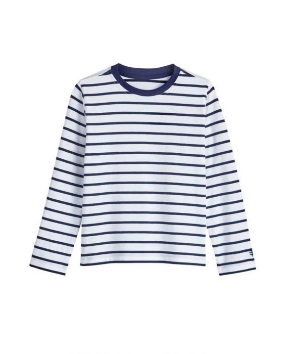 Coolibar - UV Shirt for children - Long sleeve - Coco Plum Everyday - Stripe - White/Navy