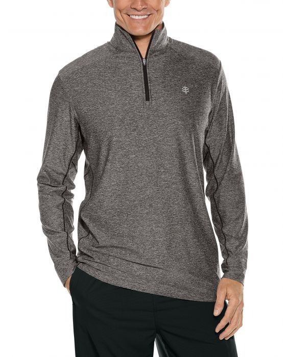 Coolibar - UV Pullover for men - Agility Performance - Charcoal