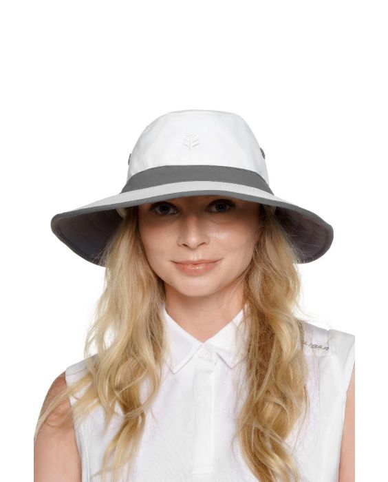 Coolibar - UV Golf Hat for adults - Matchplay - White/Carbon