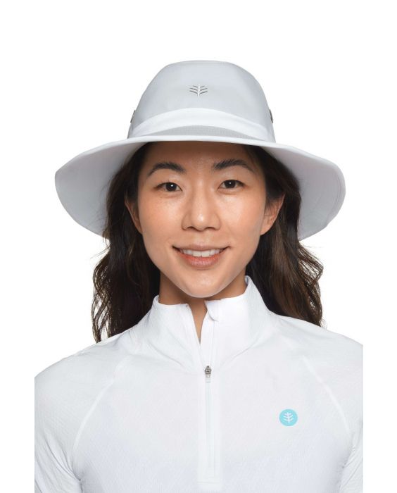 Coolibar - UV Golf Hat for adults - Matchplay - Silver/White