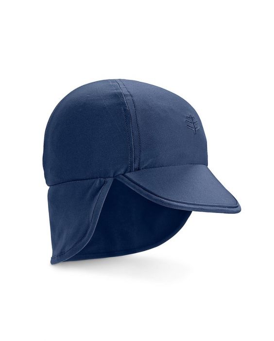 Coolibar - UV Sun Cap for babies with neck flap - Splashy - Navy
