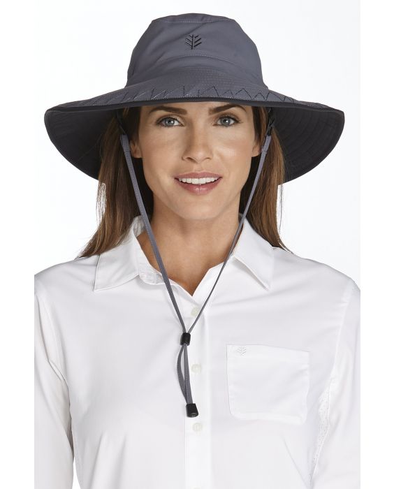 Coolibar - Chlorine Resistant UV Bucket Hat - grey