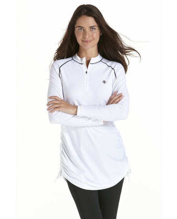 Coolibar - Ruche Swim Shirt - White