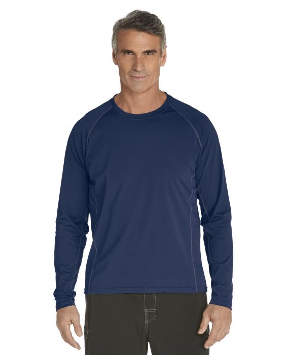 Coolibar - Men's Long-Sleeve Swim Shirts - navy