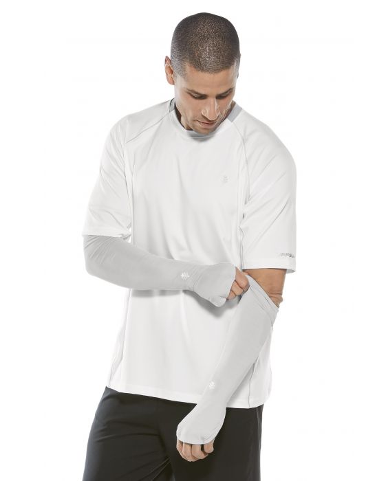 Coolibar - UV Performance Sleeves for men - Backspin - Silver
