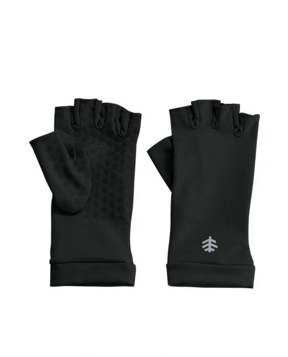 Coolibar - UV resistant fingerless gloves for adults - Ouray - Black