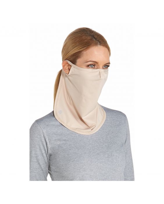 Coolibar - UV face mask unisex- Long - Beige