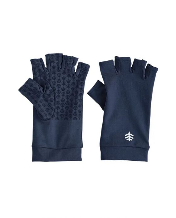 Coolibar - UV Fingerless Sun Gloves for adults - Ouray - Navy