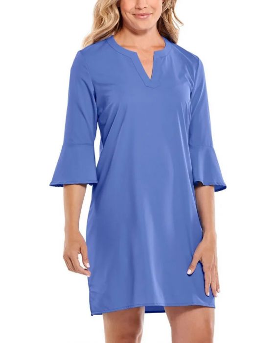 Coolibar - UV Tunic Dress for women - Cannes - Solid - Aura Blue