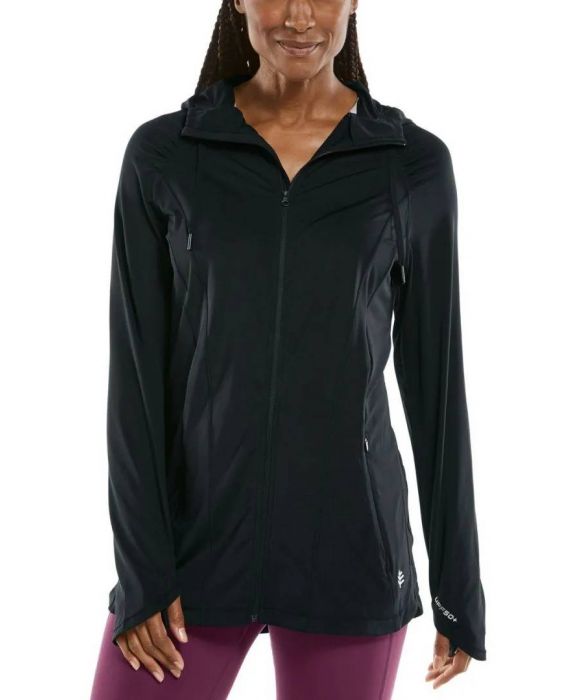 Coolibar - UV Full-Zip Jacket for women - Astir - Solid - Black