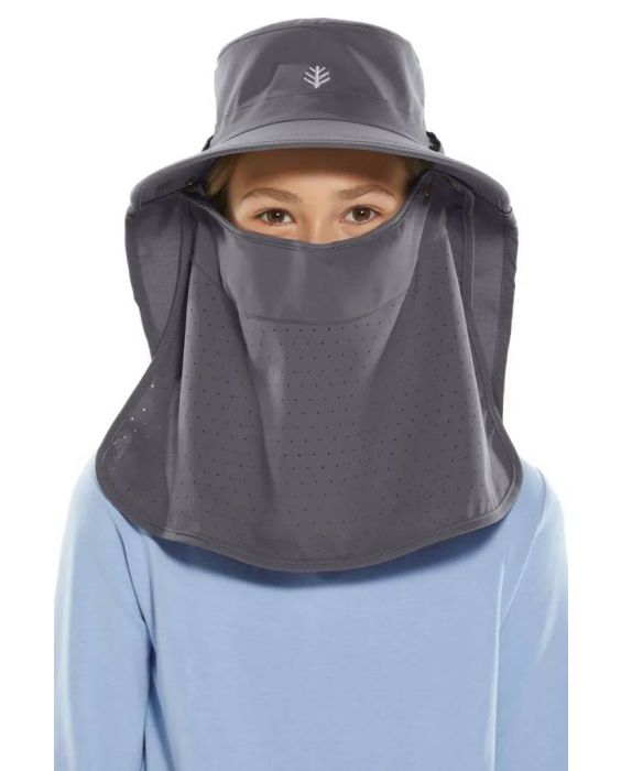 Coolibar - UV Ultra Sun Hat for children - Y- Stevie - Carbon 