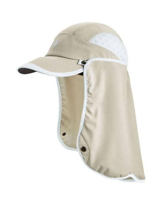 Coolibar - UV Sport Cap for adults - Agility - Stone/White 