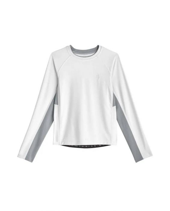 Coolibar - UV Rashguard for boys - Ultimate - Line Texture - White