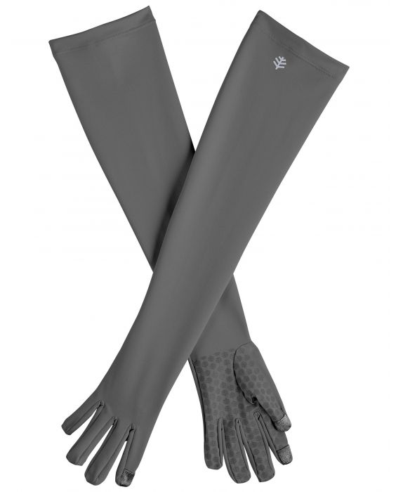 Coolibar - UV resistant gloves with long sleeve for adults - Culebra - Charcoal