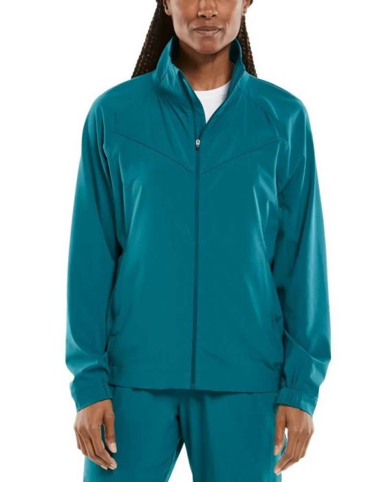 Coolibar - UV Sport Jacket for women - Sprinter - Solid - Teal Lagoon