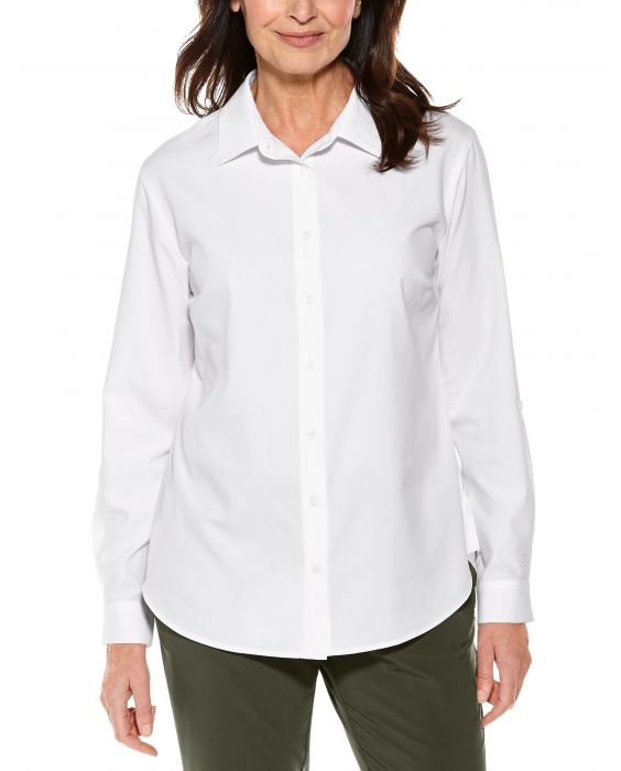Coolibar - UV Shirt for women - Hepburn Blouse - White