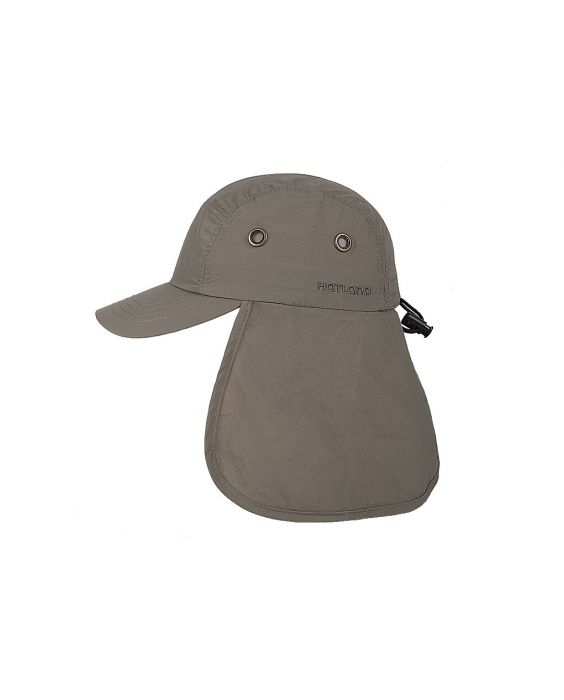 Hatland - UV Sun cap with neck protection for men - Tropic - Olivegreen