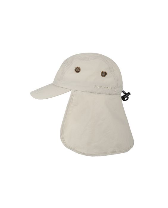 Hatland - UV Sun cap with neck protection for men - Tropic - Beige