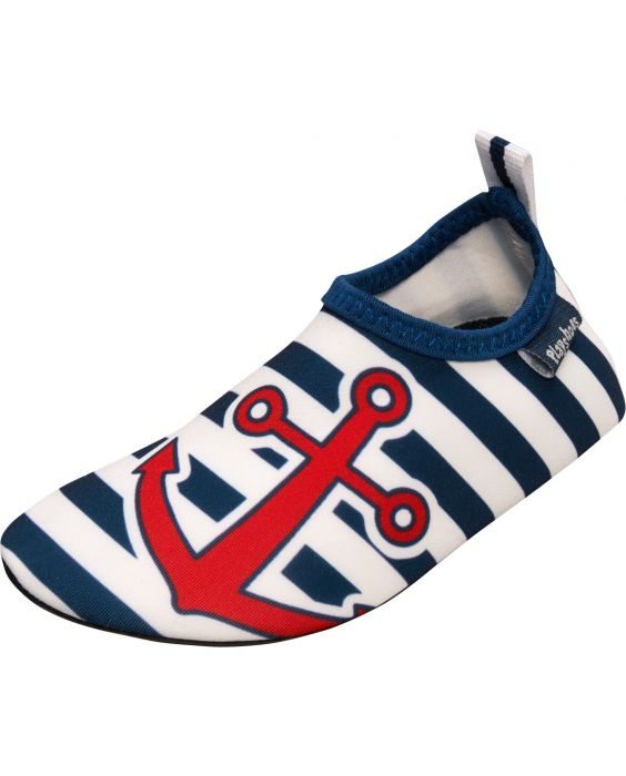Playshoes - UV swim shoes for children - Maritime - Blue/white/red - Front