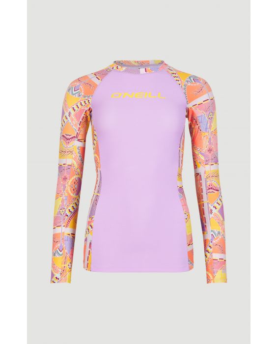 O'Neill - UV Swim shirt with long sleeves for women - Anglet - UPF50+ - Yellow Scarf