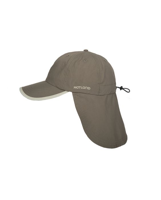 Hatland - UV sun cap with neck flap for men - Stone Anti-Mosquito - Olivegreen