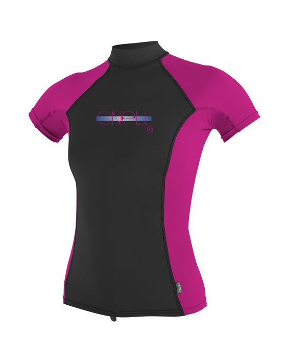 O'Neill - Girls' UV T-shirt - short-sleeve Turtleneck - pink/black - Front