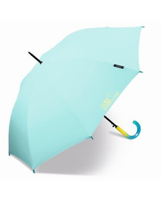 Happy Rain - Long umbrella with UV protection - Automatic - Blue