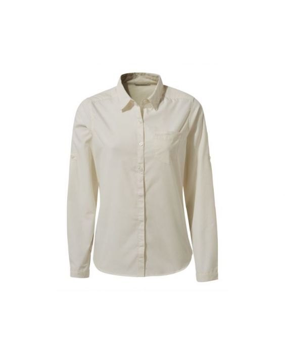 Craghoppers - Blouse for women - Long sleeve - Kiwi - Sea salt